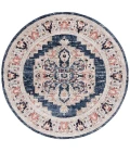 Safavieh Luna Navy / Beige LUN103 6 ft. 7 in. X 6 ft. 7 in. Round Rug