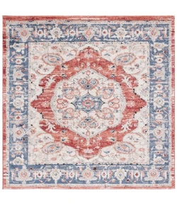 Safavieh Luna Beige / Blue Rust LUN106 6 ft. 7 in. X 6 ft. 7 in. Square Rug