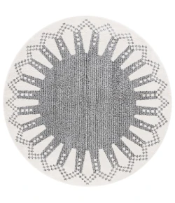 Safavieh Melody Ivory / Black MEL106 6 ft. 7 in. X 6 ft. 7 in. Round Rug