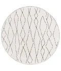 Safavieh Melody Ivory / Black MEL112 6 ft. 7 in. X 6 ft. 7 in. Round Rug