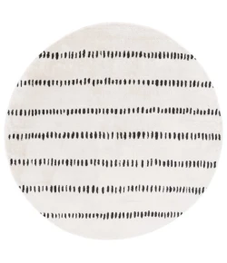 Safavieh Melody Ivory / Black MEL114 6 ft. 7 in. X 6 ft. 7 in. Round Rug