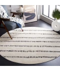 Safavieh Melody Ivory / Black MEL114 6 ft. 7 in. X 6 ft. 7 in. Round Rug
