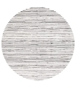 Safavieh Melody Ivory / Black MEL118 6 ft. 7 in. X 6 ft. 7 in. Round Rug