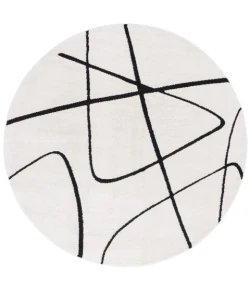 Safavieh Melody Ivory / Black MEL120 6 ft. 7 in. X 6 ft. 7 in. Round Rug