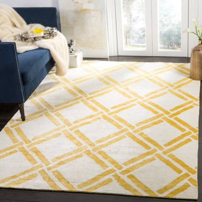 Safavieh Moroccan Ivory / Gold MOR551 9 ft. X 12 ft. Rectangle Rug