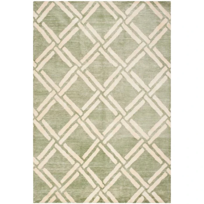 Safavieh Moroccan Green / Ivory MOR551 9 ft. X 12 ft. Rectangle Rug