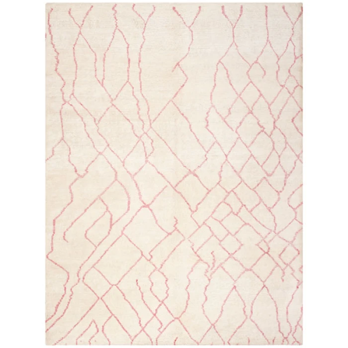 Safavieh Moroccan Ivory / Pink MOR555 6 ft. X 9 ft. Rectangle Rug