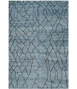 Safavieh Moroccan Blue / Black MOR555 6 ft. X 9 ft. Rectangle Rug
