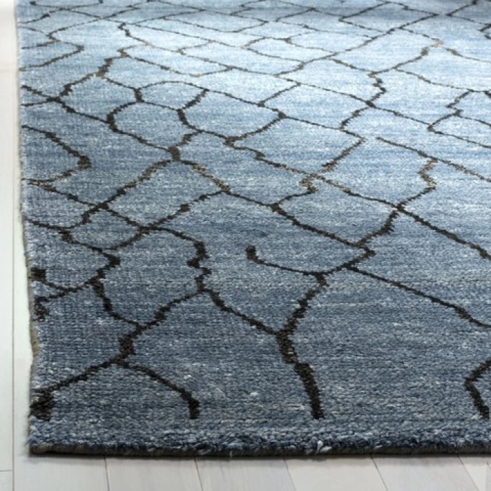 Safavieh Moroccan Blue / Black MOR555 6 ft. X 9 ft. Rectangle Rug