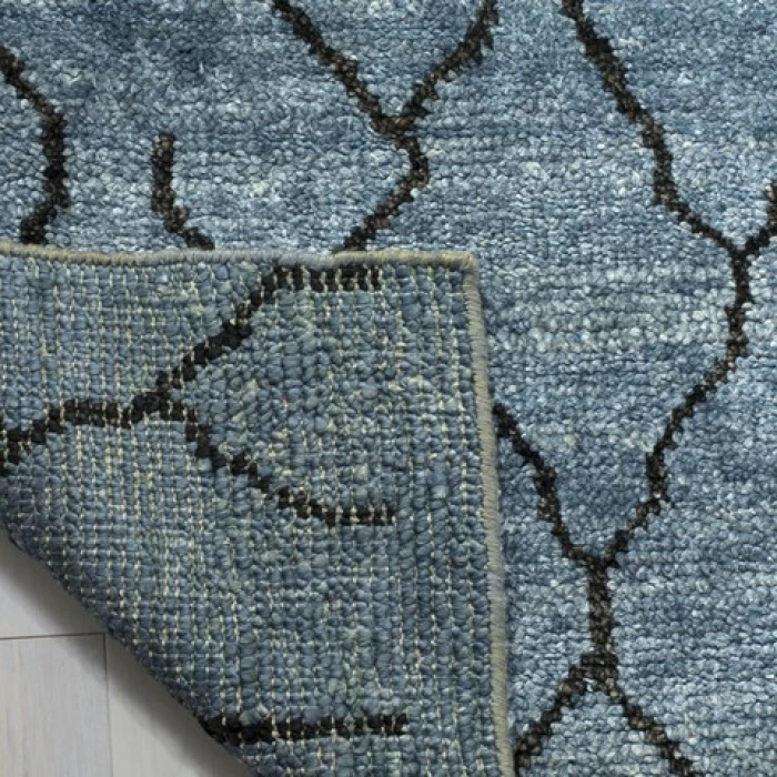 Safavieh Moroccan Blue / Black MOR555 6 ft. X 9 ft. Rectangle Rug