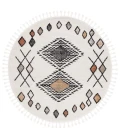 Safavieh Moroccan Tassel Ivory / Orange MRT105 6 ft. 7 in. X 6 ft. 7 in. Round Rug