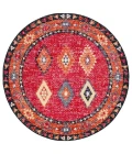Safavieh Montage  Red / Black MTG201 6 ft. 7 in. X 6 ft. 7 in. Round Rug