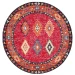 Safavieh Montage  Red / Black MTG201 6 ft. 7 in. X 6 ft. 7 in. Round Rug