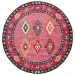 Safavieh Montage  Pink / Black MTG201 6 ft. 7 in. X 6 ft. 7 in. Round Rug