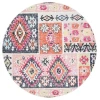 Safavieh Montage  Aqua / Fuchsia MTG221 6 ft. 7 in. X 6 ft. 7 in. Round Rug