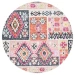 Safavieh Montage  Aqua / Fuchsia MTG221 6 ft. 7 in. X 6 ft. 7 in. Round Rug
