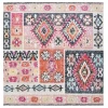 Safavieh Montage  Aqua / Fuchsia MTG221 6 ft. 7 in. X 6 ft. 7 in. Square Rug