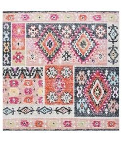 Safavieh Montage  Aqua / Fuchsia MTG221 6 ft. 7 in. X 6 ft. 7 in. Square Rug