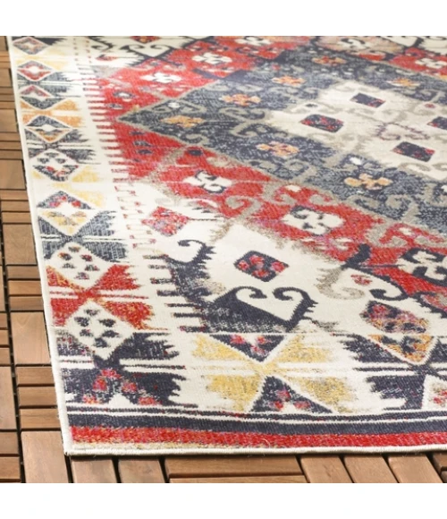 Safavieh Montage Rust / Multi MTG236 5 ft. 1 in. X 7 ft. 6 in. Rectangle Rug