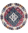 Safavieh Montage Rust / Multi MTG236 6 ft. 7 in. X 6 ft. 7 in. Round Rug
