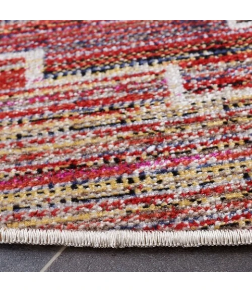 Safavieh Montage  Rust / Ivory MTG241 6 ft. 7 in. X 6 ft. 7 in. Round Rug