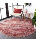 Safavieh Montage  Rust / Ivory MTG241 6 ft. 7 in. X 6 ft. 7 in. Round Rug