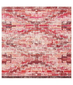 Safavieh Montage  Rust / Ivory MTG241 6 ft. 7 in. X 6 ft. 7 in. Square Rug