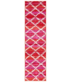Safavieh Montage  Fuchsia / Ivory MTG261 2 ft. 3 in. X 8 ft. Runner Rug