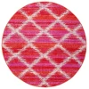 Safavieh Montage  Fuchsia / Ivory MTG261 6 ft. 7 in. X 6 ft. 7 in. Round Rug