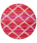Safavieh Montage  Fuchsia / Ivory MTG261 6 ft. 7 in. X 6 ft. 7 in. Round Rug