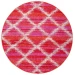 Safavieh Montage  Fuchsia / Ivory MTG261 6 ft. 7 in. X 6 ft. 7 in. Round Rug