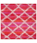 Safavieh Montage  Fuchsia / Ivory MTG261 6 ft. 7 in. X 6 ft. 7 in. Square Rug