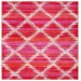 Safavieh Montage  Fuchsia / Ivory MTG261 6 ft. 7 in. X 6 ft. 7 in. Square Rug