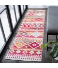 Safavieh Montage  Red / Fuchsia MTG272 2 ft. 3 in. X 8 ft. Runner Rug