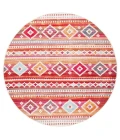 Safavieh Montage  Red / Fuchsia MTG272 6 ft. 7 in. X 6 ft. 7 in. Round Rug