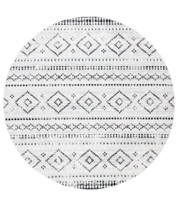 Safavieh Montage  Grey / Ivory MTG291 6 ft. 7 in. X 6 ft. 7 in. Round Rug