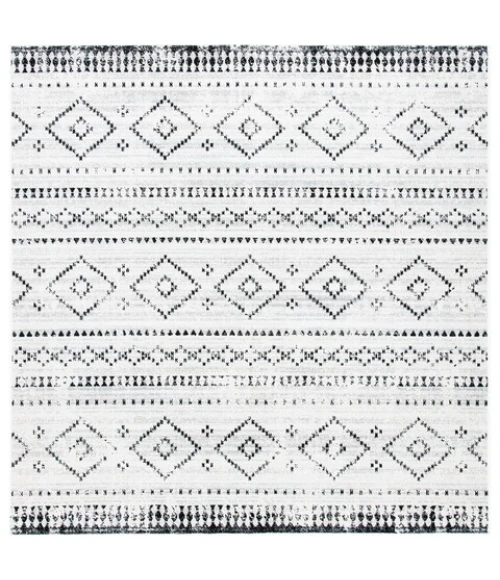 Safavieh Montage  Grey / Ivory MTG291 6 ft. 7 in. X 6 ft. 7 in. Square Rug