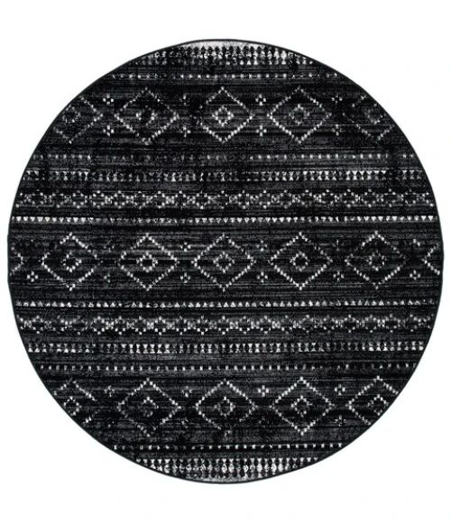 Safavieh Montage  Grey / Black MTG291 6 ft. 7 in. X 6 ft. 7 in. Round Rug