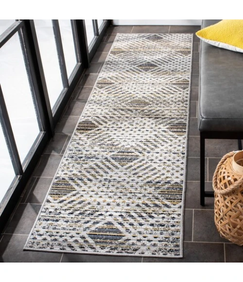 Safavieh Montage  Dark Grey / Grey MTG341 2 ft. 3 in. X 8 ft. Runner Rug