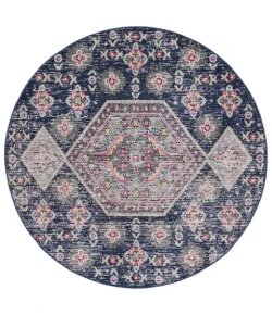 Safavieh Montage Black / Multi MTG365 6 ft. 7 in. X 6 ft. 7 in. Round Rug