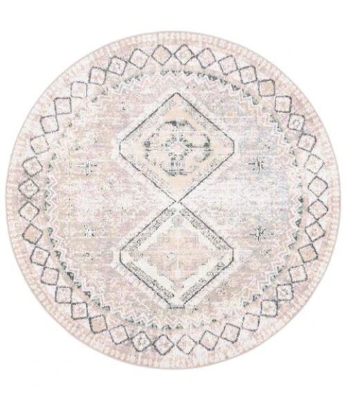 Safavieh Montage  Grey / Ivory MTG391 6 ft. 7 in. X 6 ft. 7 in. Round Rug