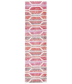 Safavieh Montage  Red / Ivory MTG481 2 ft. 3 in. X 8 ft. Runner Rug