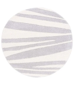 Safavieh Norway Grey / Ivory NOR200 6 ft. 7 in. X 6 ft. 7 in. Round Rug