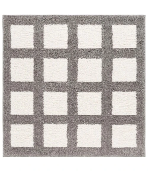 Safavieh Norway Grey / Ivory NOR204 6 ft. 7 in. X 6 ft. 7 in. Square Rug