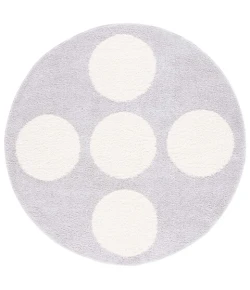 Safavieh Norway Grey / Ivory NOR208 6 ft. 7 in. X 6 ft. 7 in. Round Rug