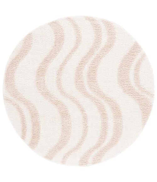 Safavieh Norway Beige / Ivory NOR210 6 ft. 7 in. X 6 ft. 7 in. Round Rug