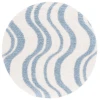 Safavieh Norway Blue / Ivory NOR210 6 ft. 7 in. X 6 ft. 7 in. Round Rug