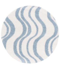 Safavieh Norway Blue / Ivory NOR210 6 ft. 7 in. X 6 ft. 7 in. Round Rug