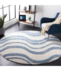 Safavieh Norway Blue / Ivory NOR210 6 ft. 7 in. X 6 ft. 7 in. Round Rug