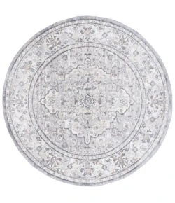 Safavieh Opal Grey / Ivory OAL464 6 ft. 7 in. X 6 ft. 7 in. Round Rug
